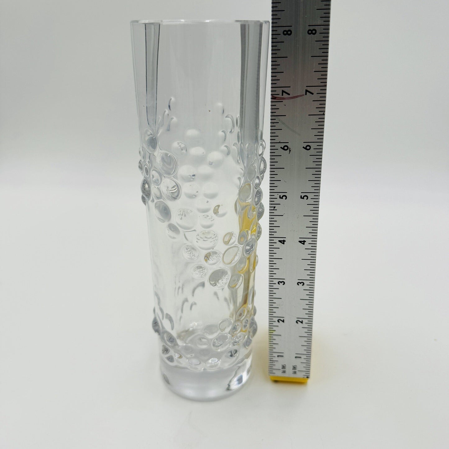 Bengt Edenfalk for Skruf Vase Swedish Art Glass 1970's 8in