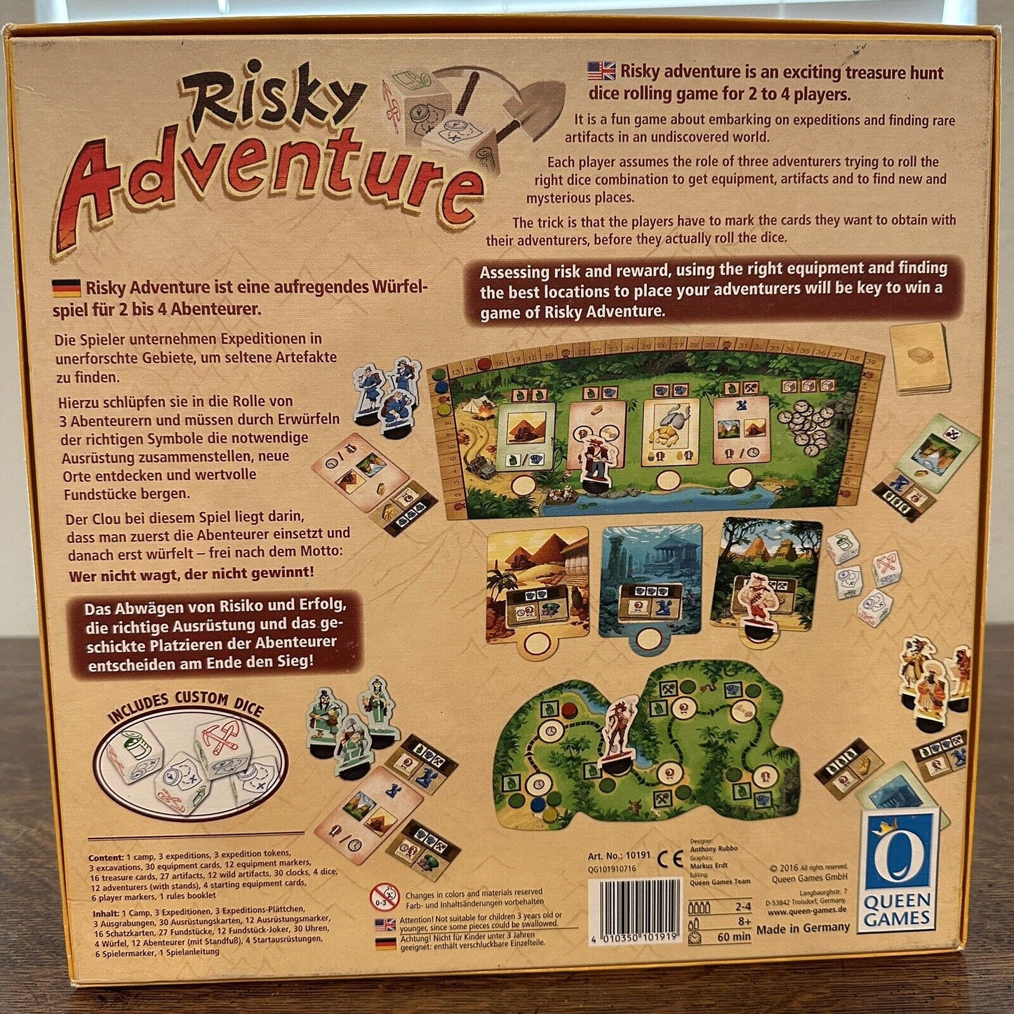 Queen Games Risky Adventure Family Dice Fun Treasure Hunt Dice Germany