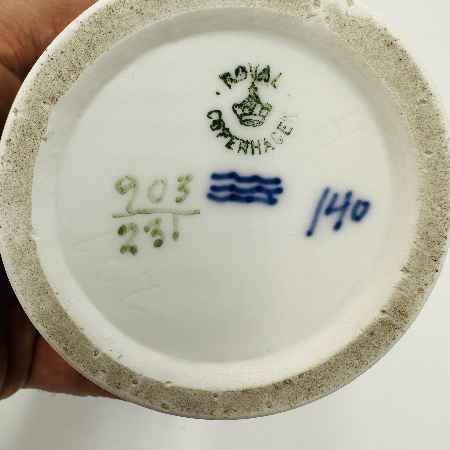 Royal Copenhagen Vase Roses Bush Porcelain Denmark Art Nouveau Vintage 203/231