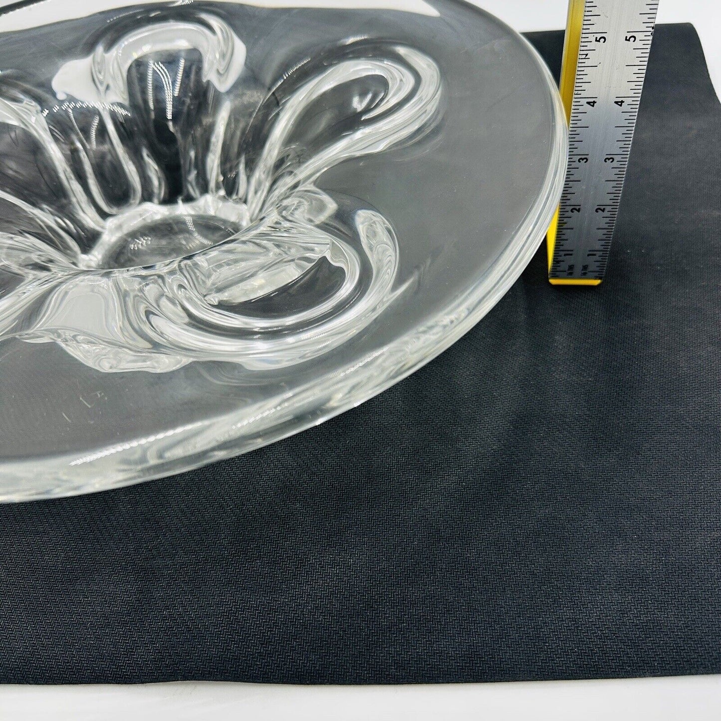 Severes Crystal Centerpiece France 14.5in Wide Large Vintage Fruitbowl Serveware