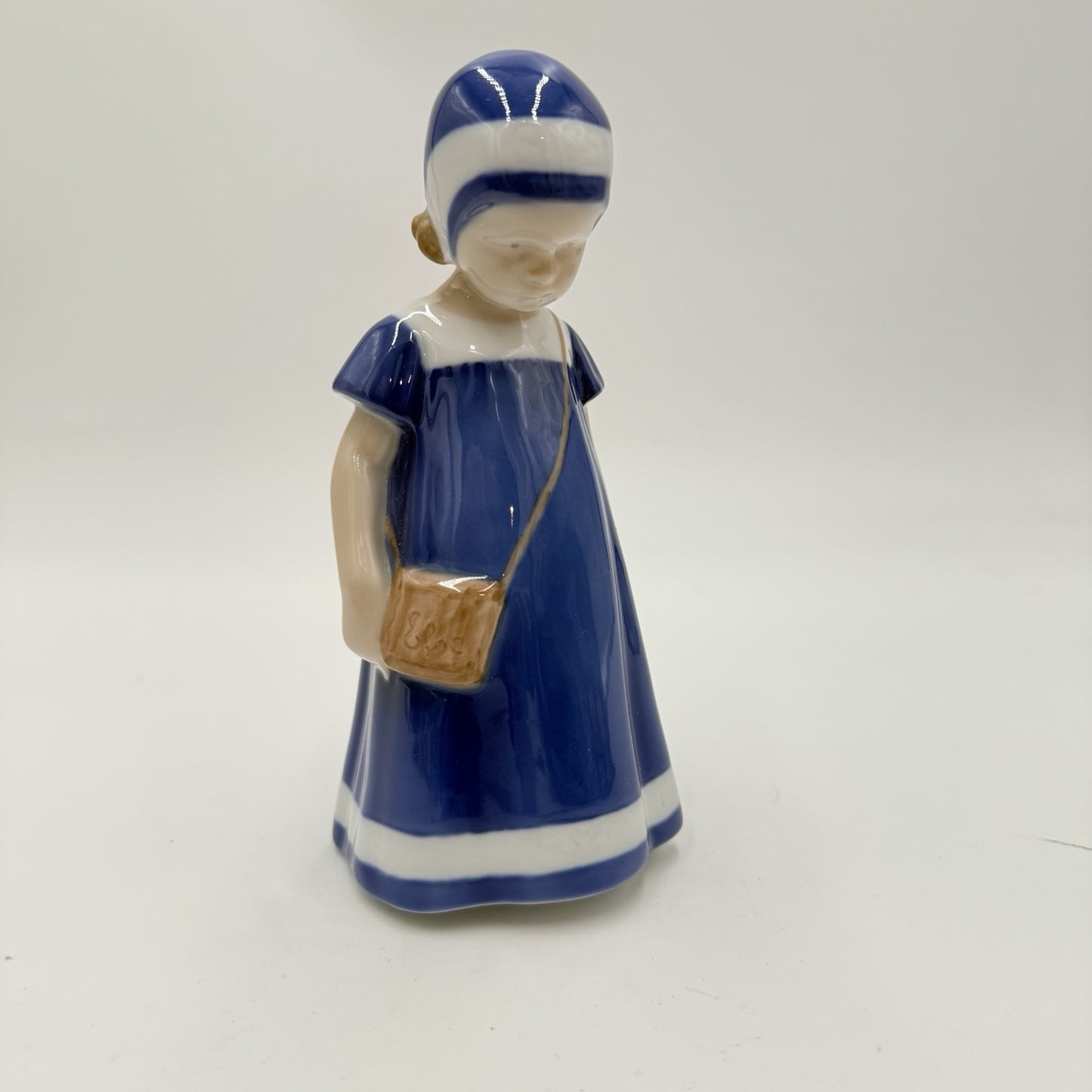 Bing & Gröndahl Denmark Porcelain Figurine ELSE B&G Blue Dress 6.5” Vintage