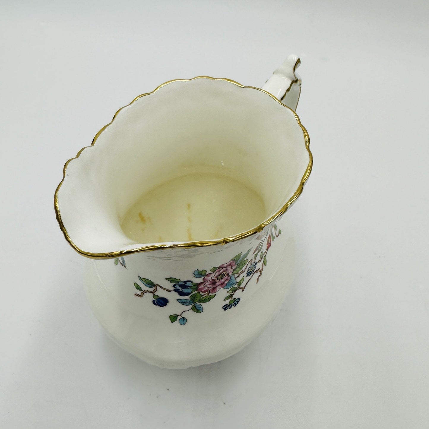 Aynsley Pitcher Porcelain Pembroke Floral 6in H 18th Century Design Large