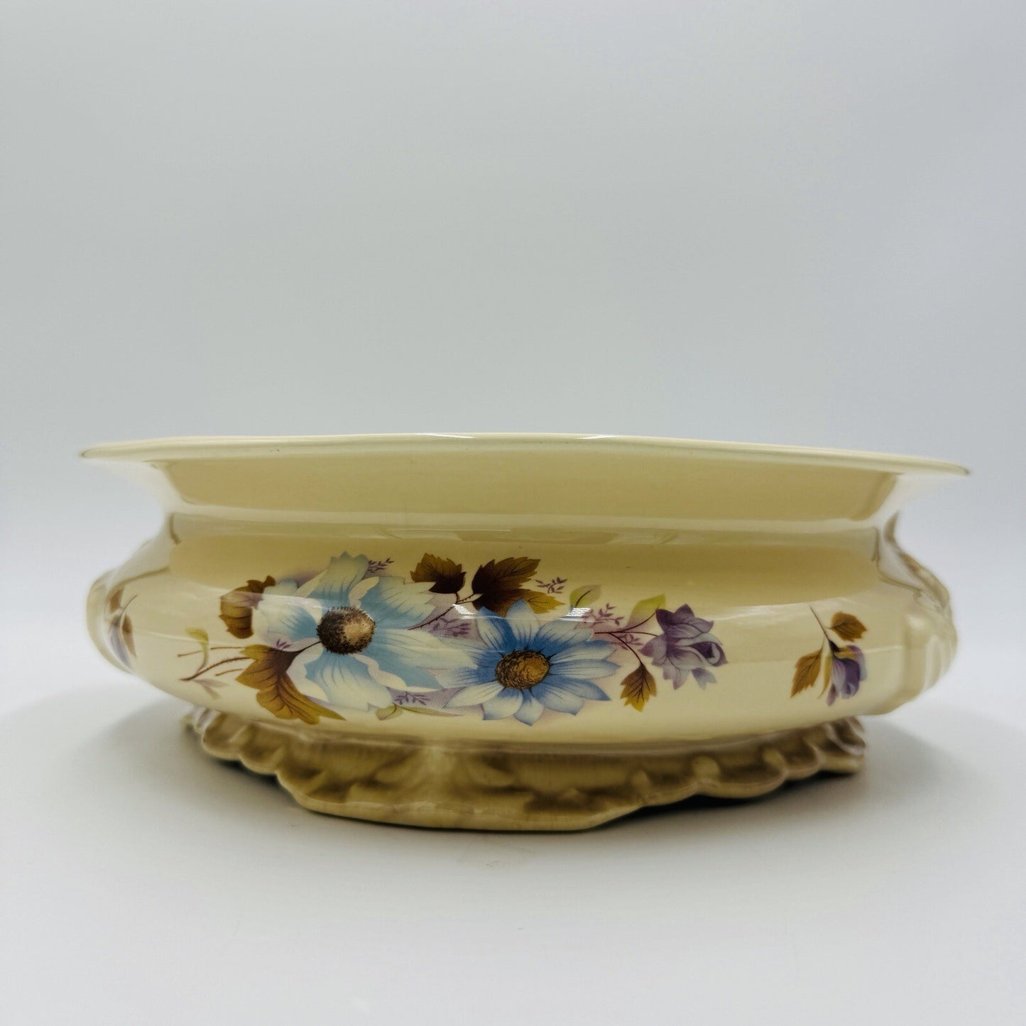 MCM Haeger USA Pottery Bowl Planter Ceramic Floral Rare #4293 3.5inH x 11inW
