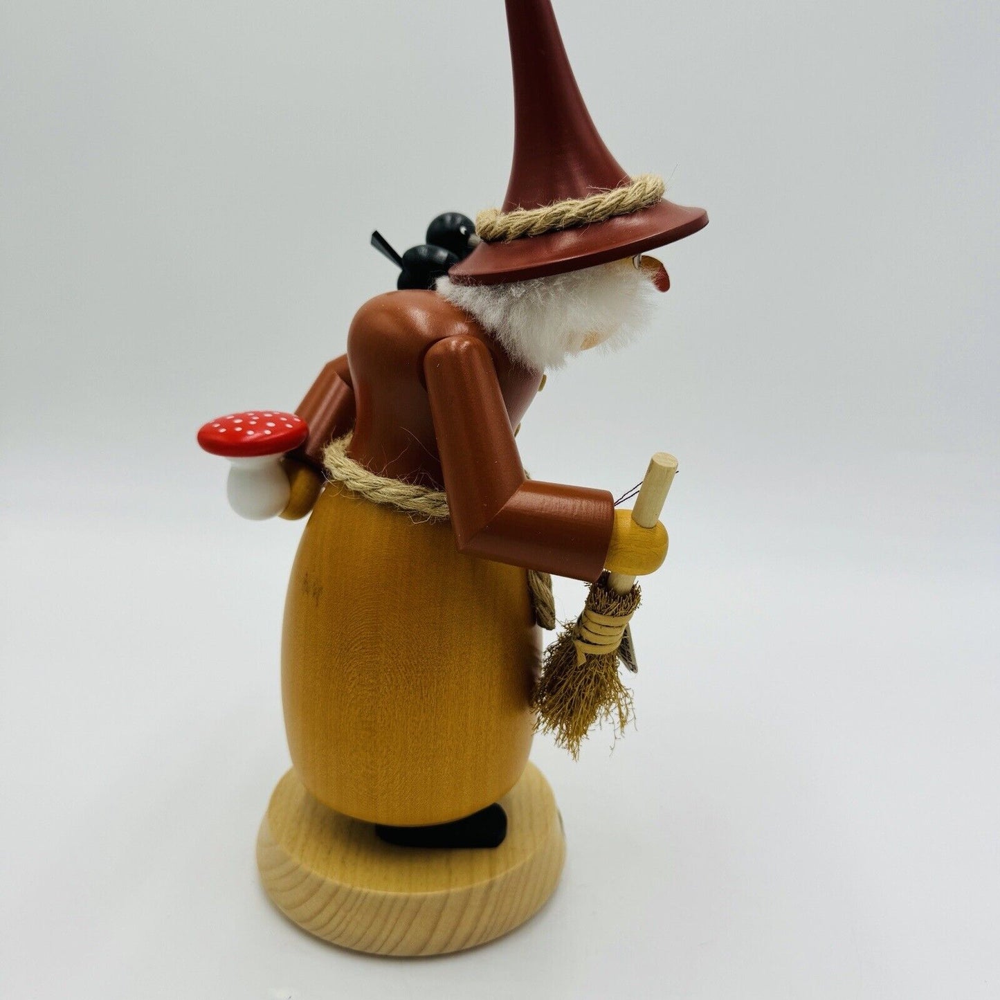Muller Wooden Halloween Witch Smoker Incense Burner Germany 9in Figurine