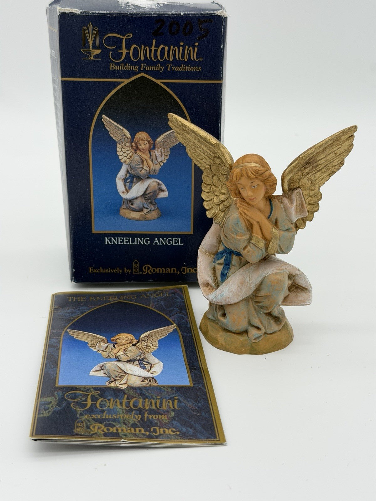 Fontanini Italy Heirloom Nativity The Kneeling Angel 4” Vintage Figurine