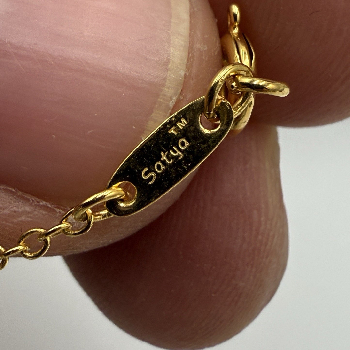 Satya Zodiac Necklace pisces ♓️ Gold Tone 18.5” L Necklace W/pendant
