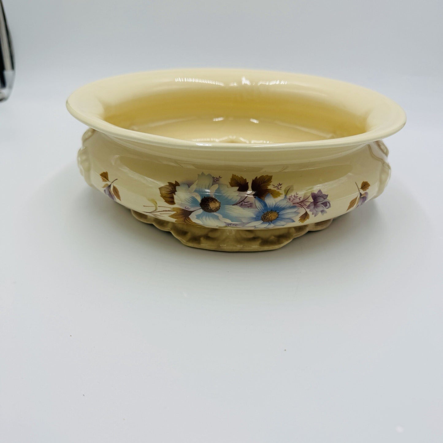 MCM Haeger USA Pottery Bowl Planter Ceramic Floral Rare #4293 3.5inH x 11inW