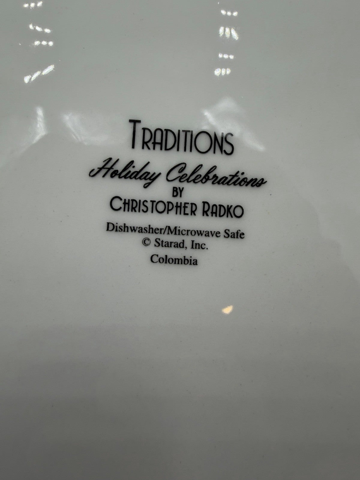 Vintage Christopher Radko Traditions Holiday Celebrations Dinner Plates 10”