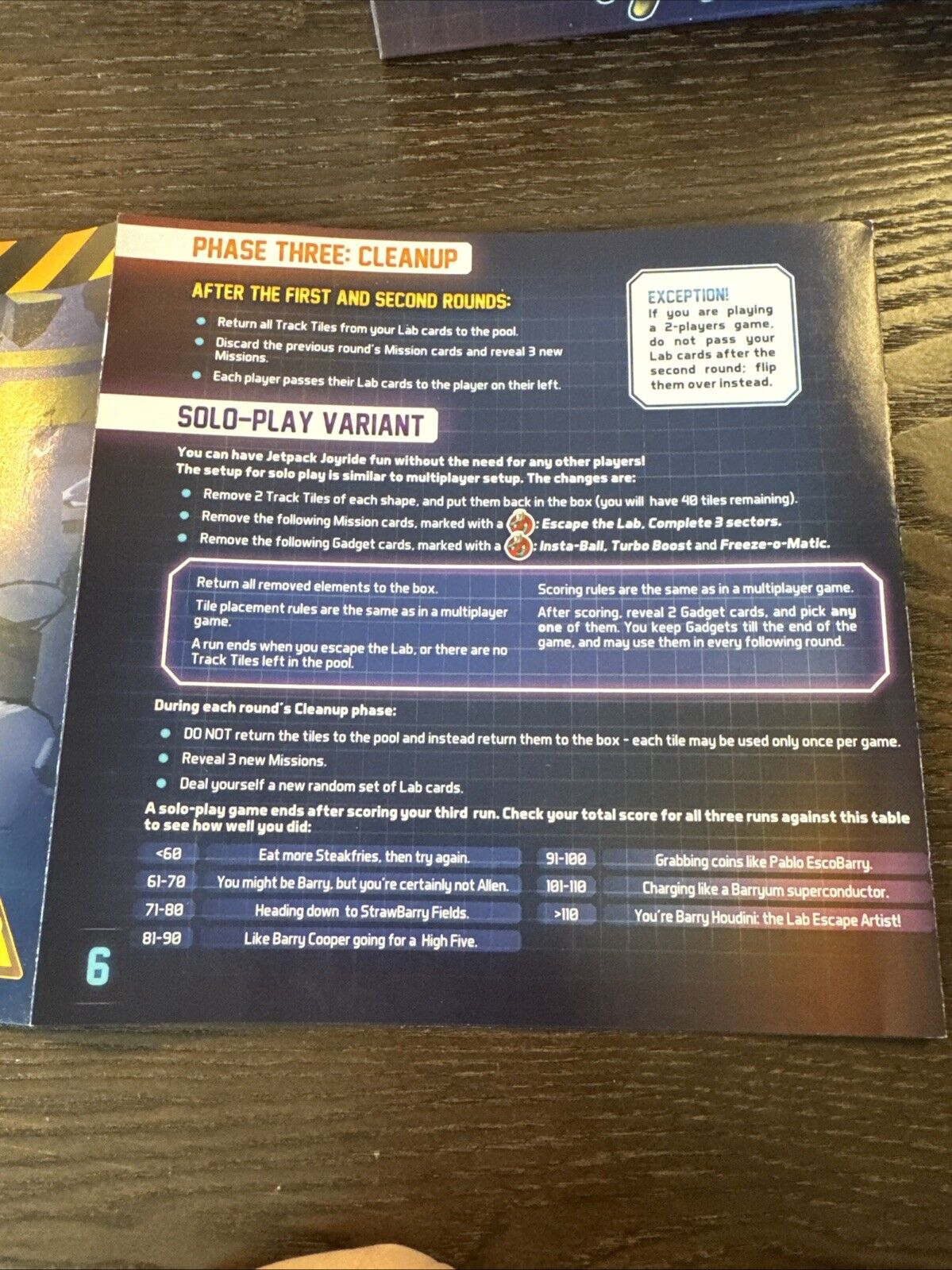 Jetpack Joyride Board Game based on app Lucky Duck Games Solo To 4 Players
