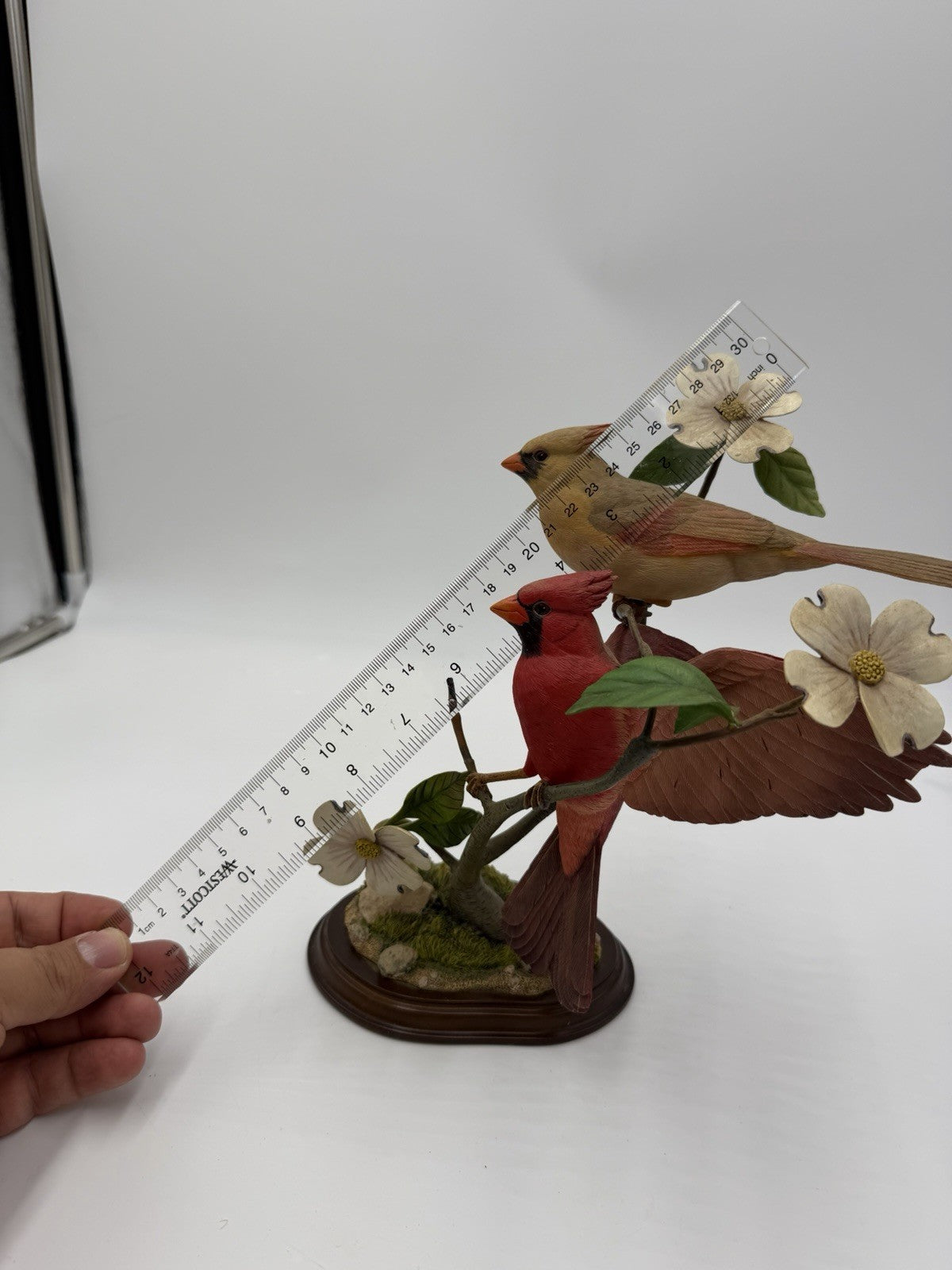 Danbury Mint Spring Romance Cardinals Flower Branch By Jeff Rechin Figurine