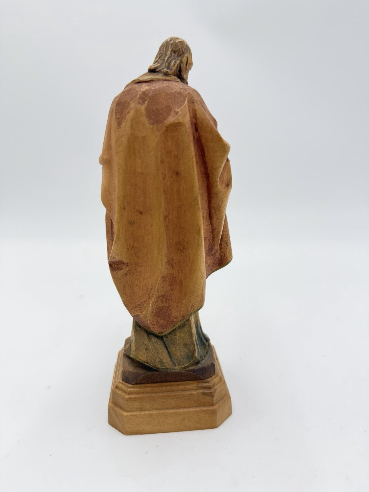 Rare Anri Italy Wood Carved St Matthew Apostle Folk Art Figurine 6.5”