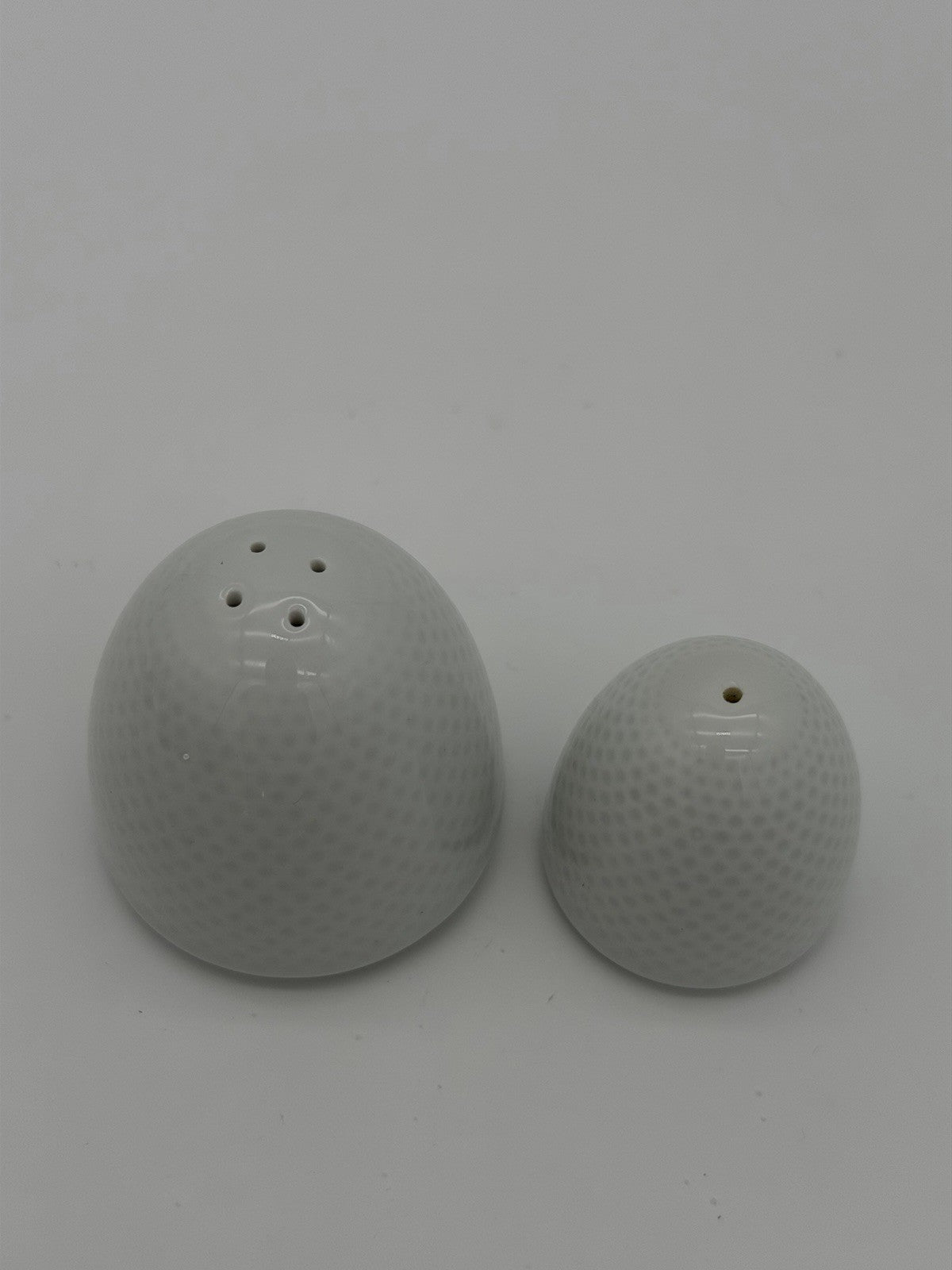 Rosenthal Porcelain Germany White Paneled Salt & Pepper Shakers Egg Shaped