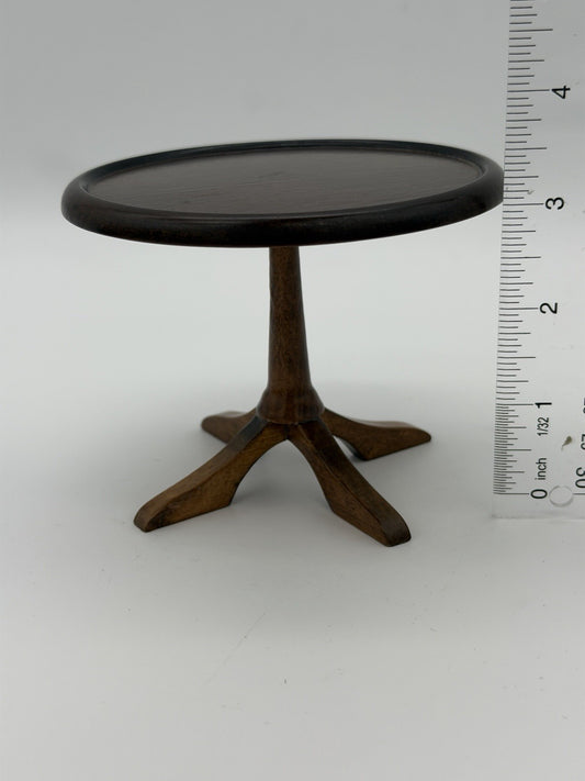 American Girl Pleasant Wood Pedestal Living Parlor Table 2000 Angelina Ballerina