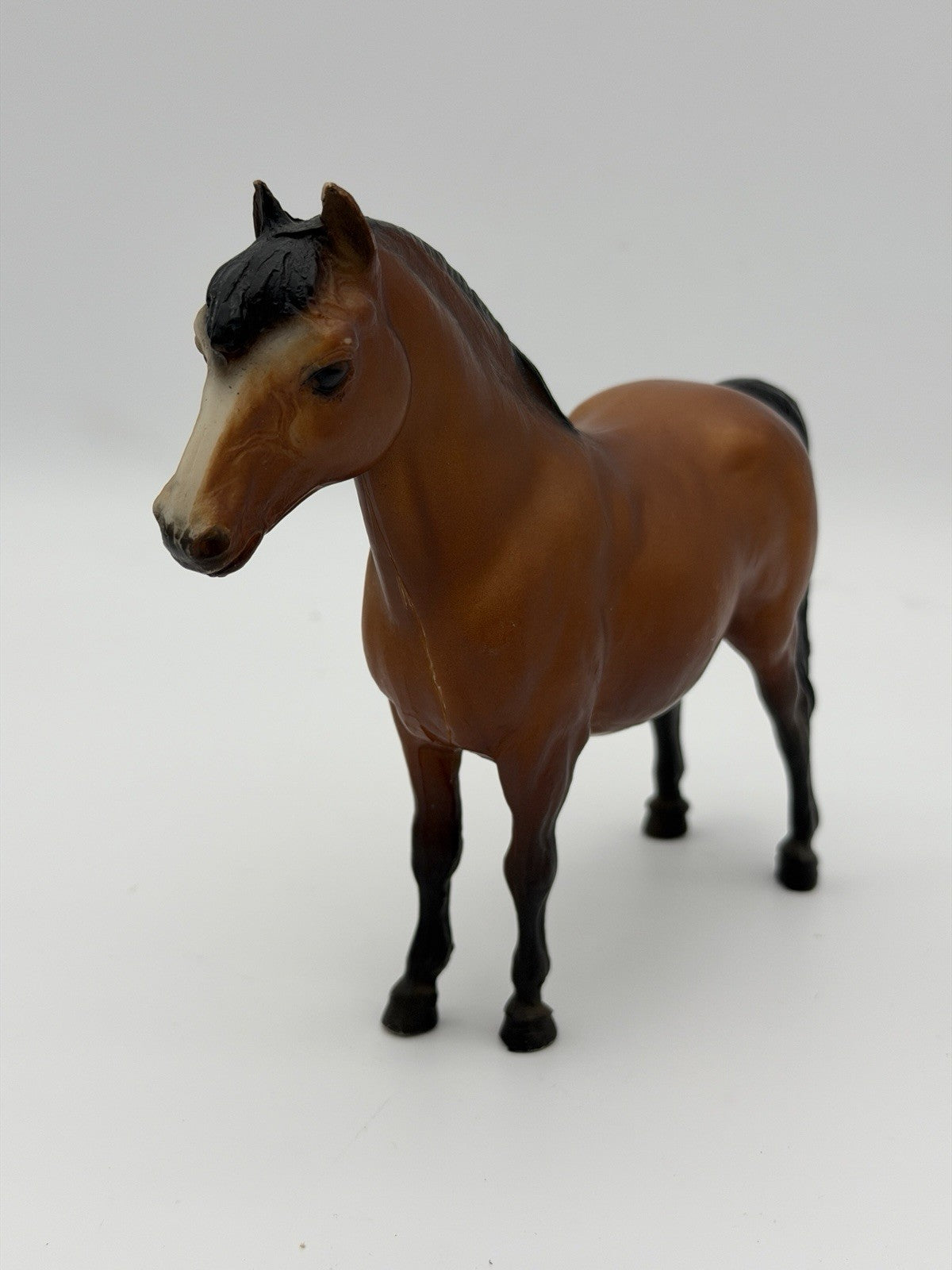 Breyer Shetland Pony Bay 6" Horse Figurine USA Mark 1970s Plastic Model Vintage