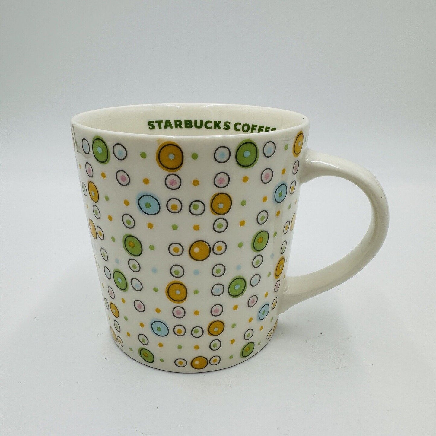 Starbucks Coffee Mug 2005 Circles Bubbles Dots 16oz Dining Tea Kitchen