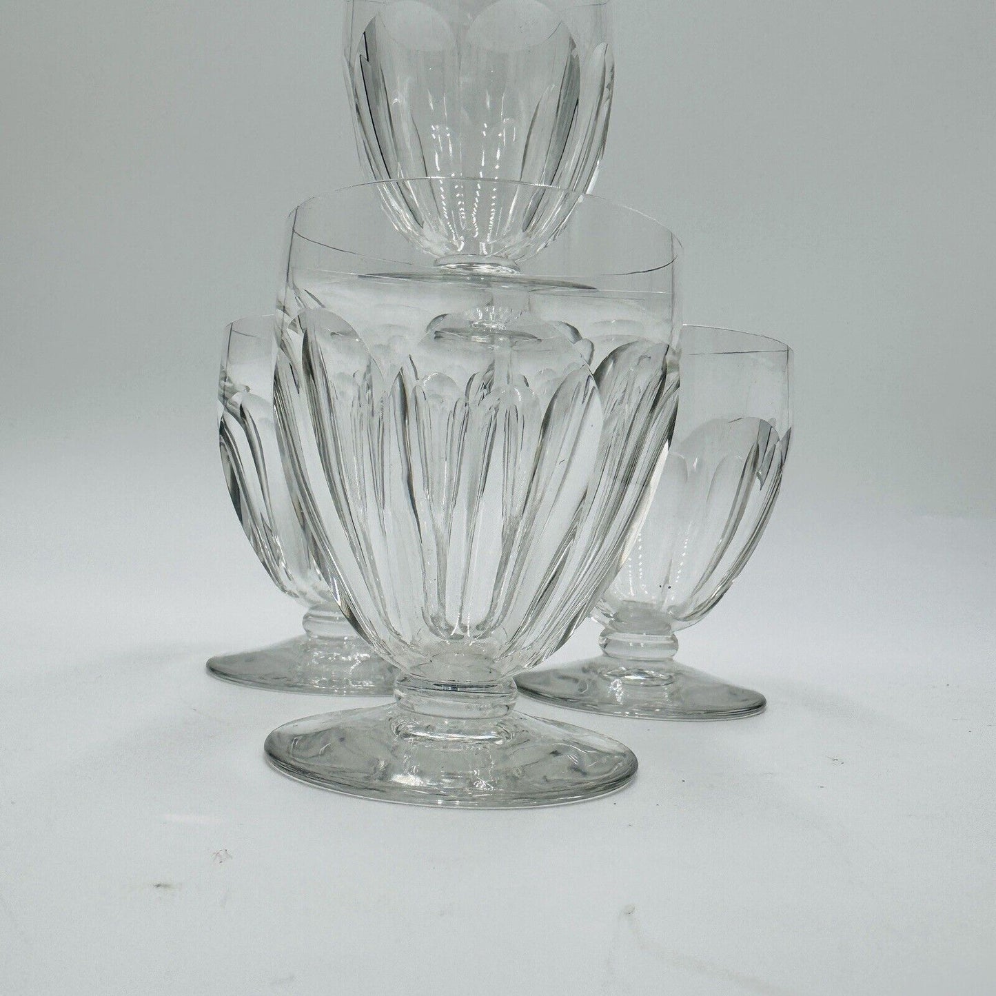 BACCARAT France Crystal Tallyrand White Wine 3 3/8” Set 4 Pieces Cordial Glasses