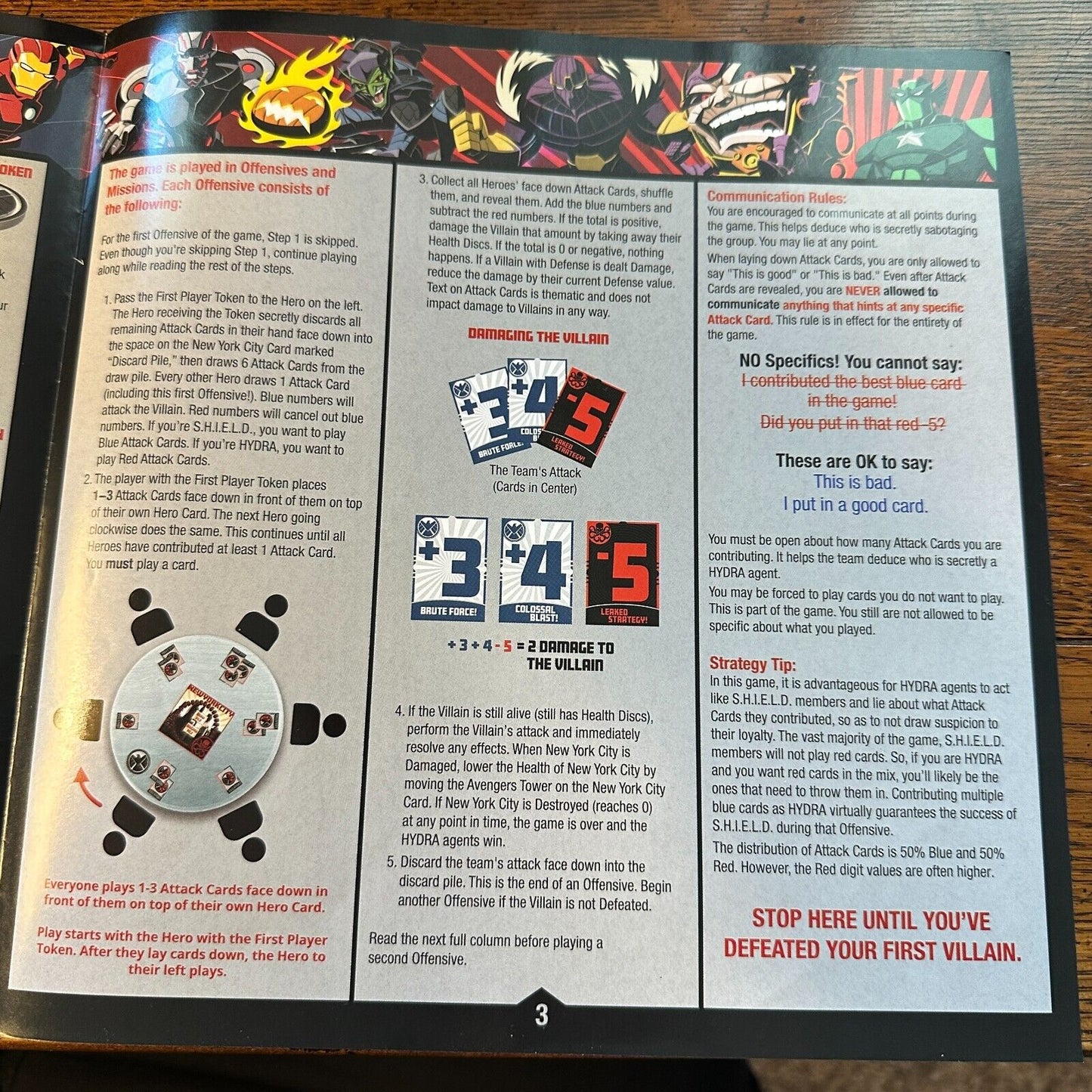 Spin Master Hail Hydra Marvel Hero Board Cards Game Agents of Shield Deduction
