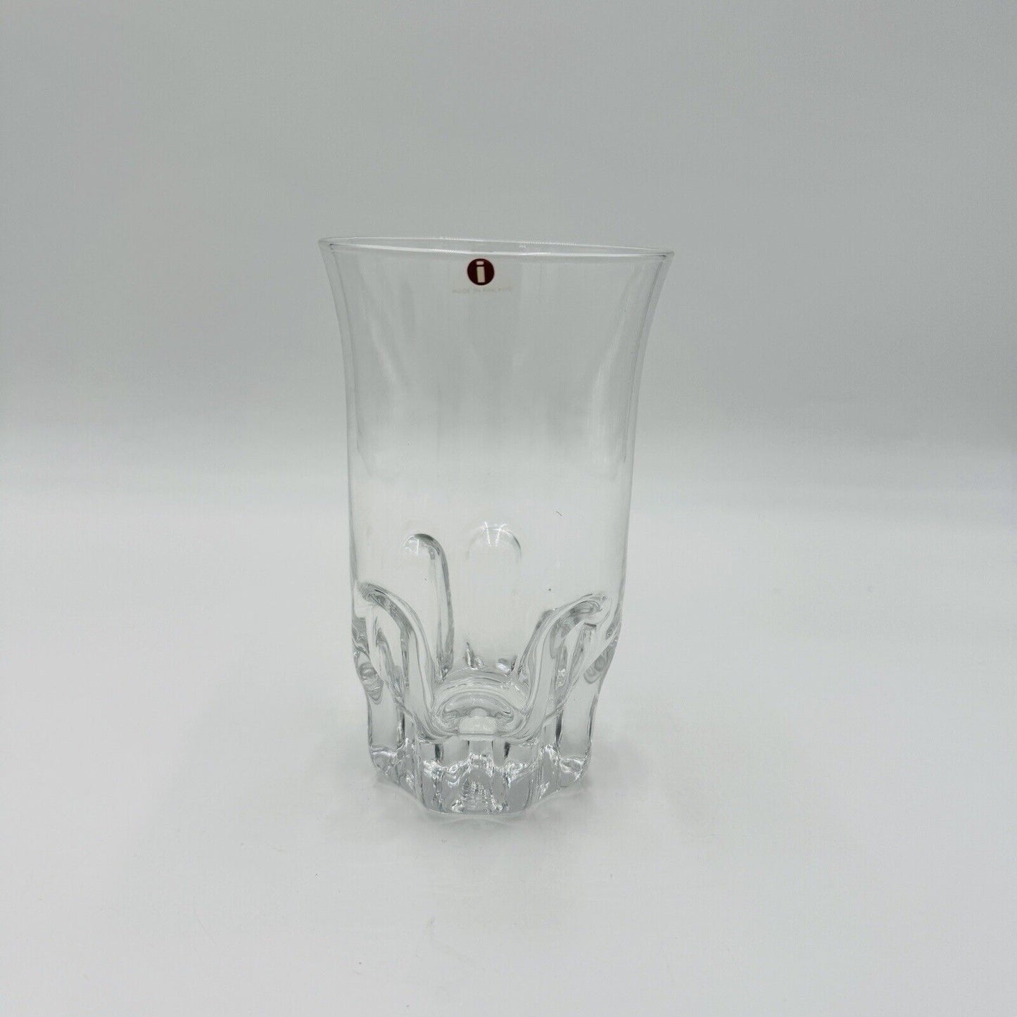 iittala Finland Crystal Glass Vase Marja Design Tapio Wirkkala 6.5” 1976 Vintage