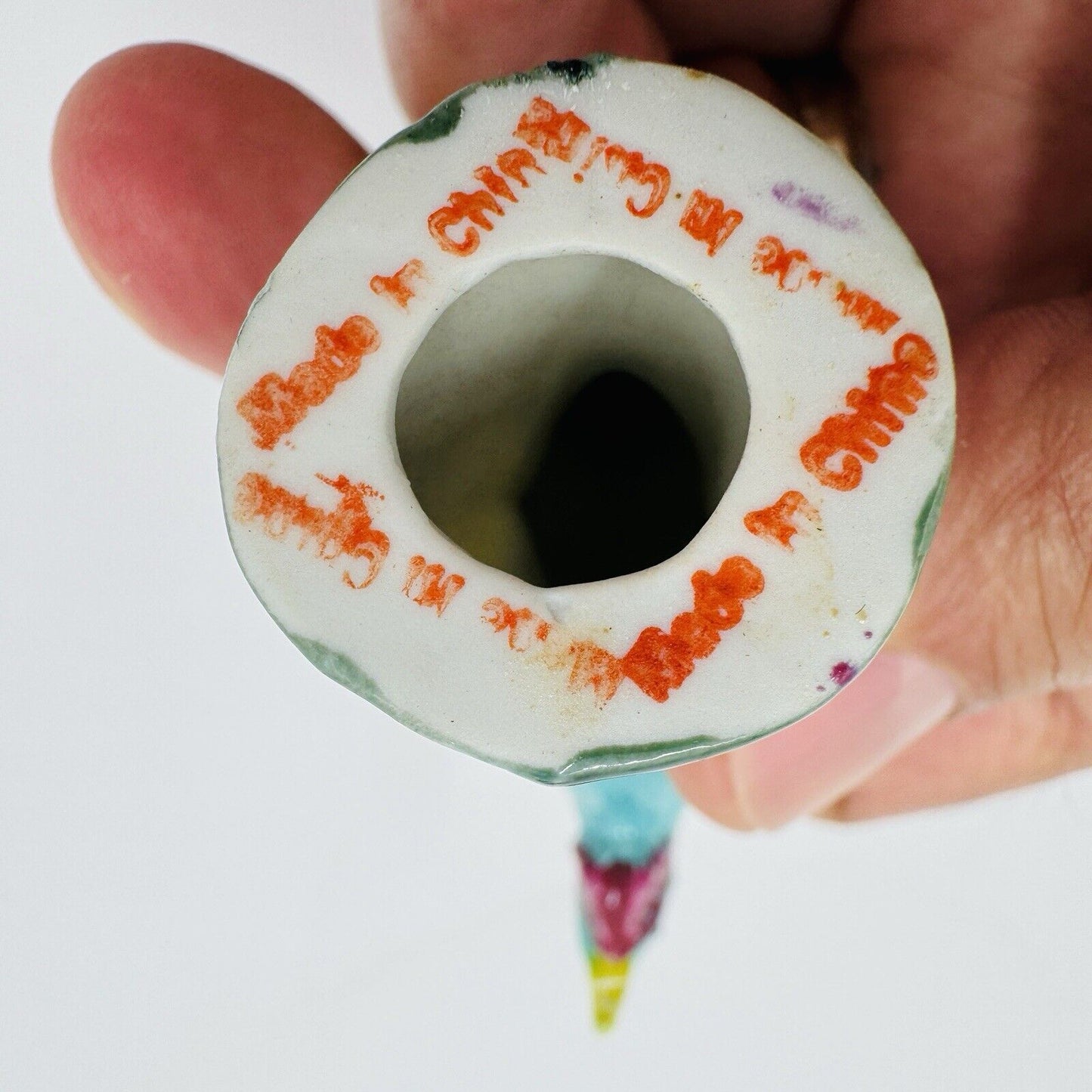 Rare Vintage Chinese Ceramic Roosters Miniature Set Export Figurines