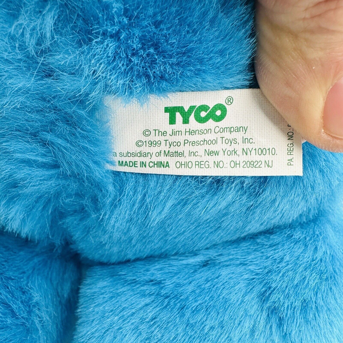 Mattel Tyco Sesame Street Cookie Monster Trumpet Playing Plush Talking 2000
