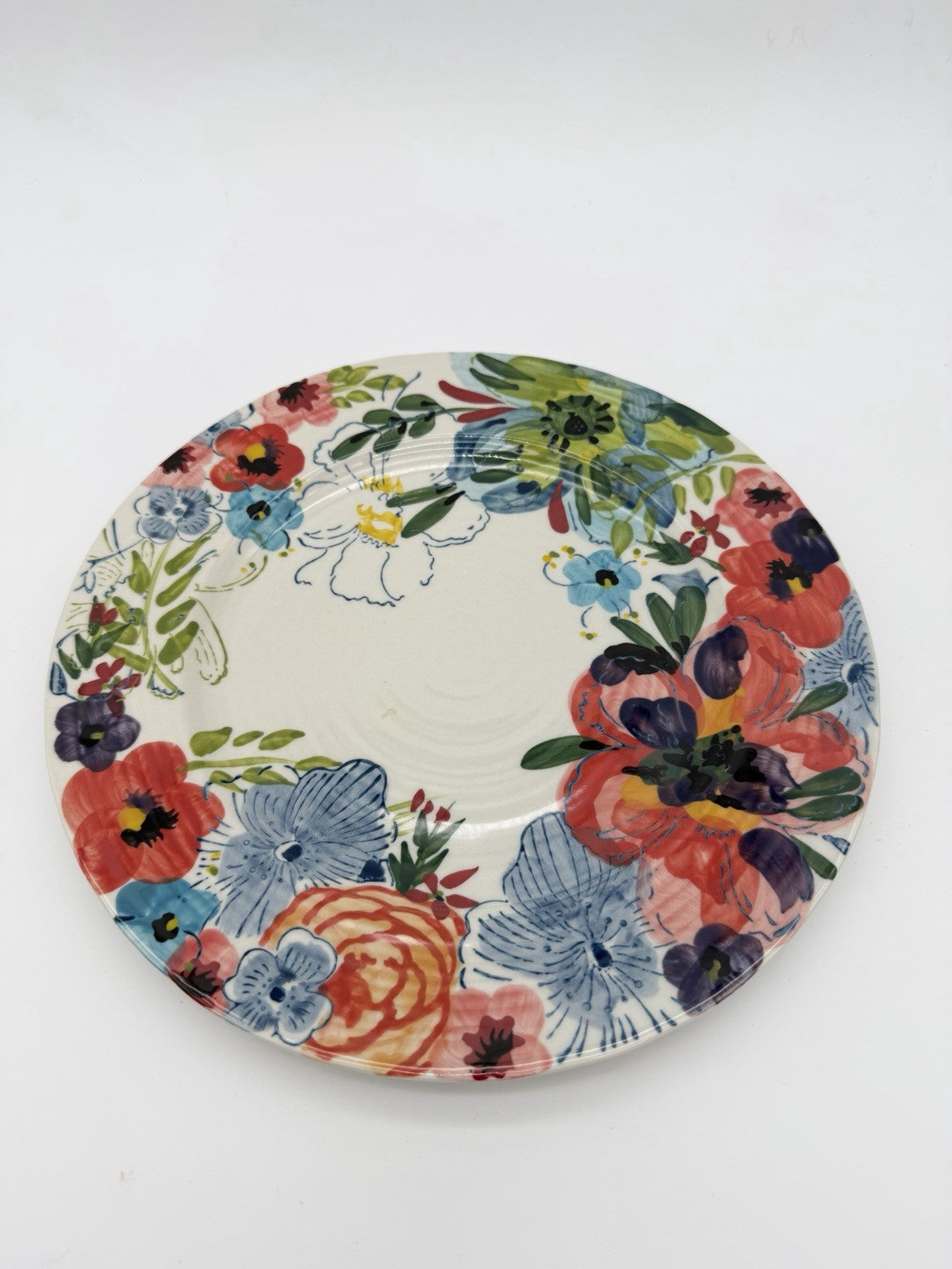 Anthropologie Art Pottery Sissinghurst Castle Estudio Flores Dinner Plate 10.5”