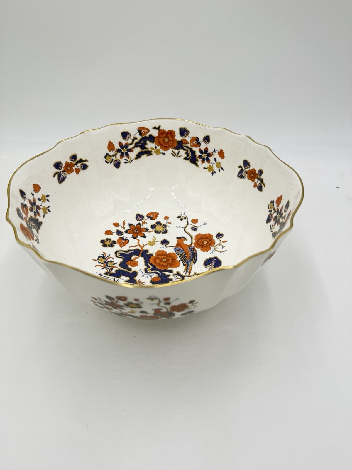 Large Aynsley Bird of Paradise fine bone china fruit Serving centerpiece bowl