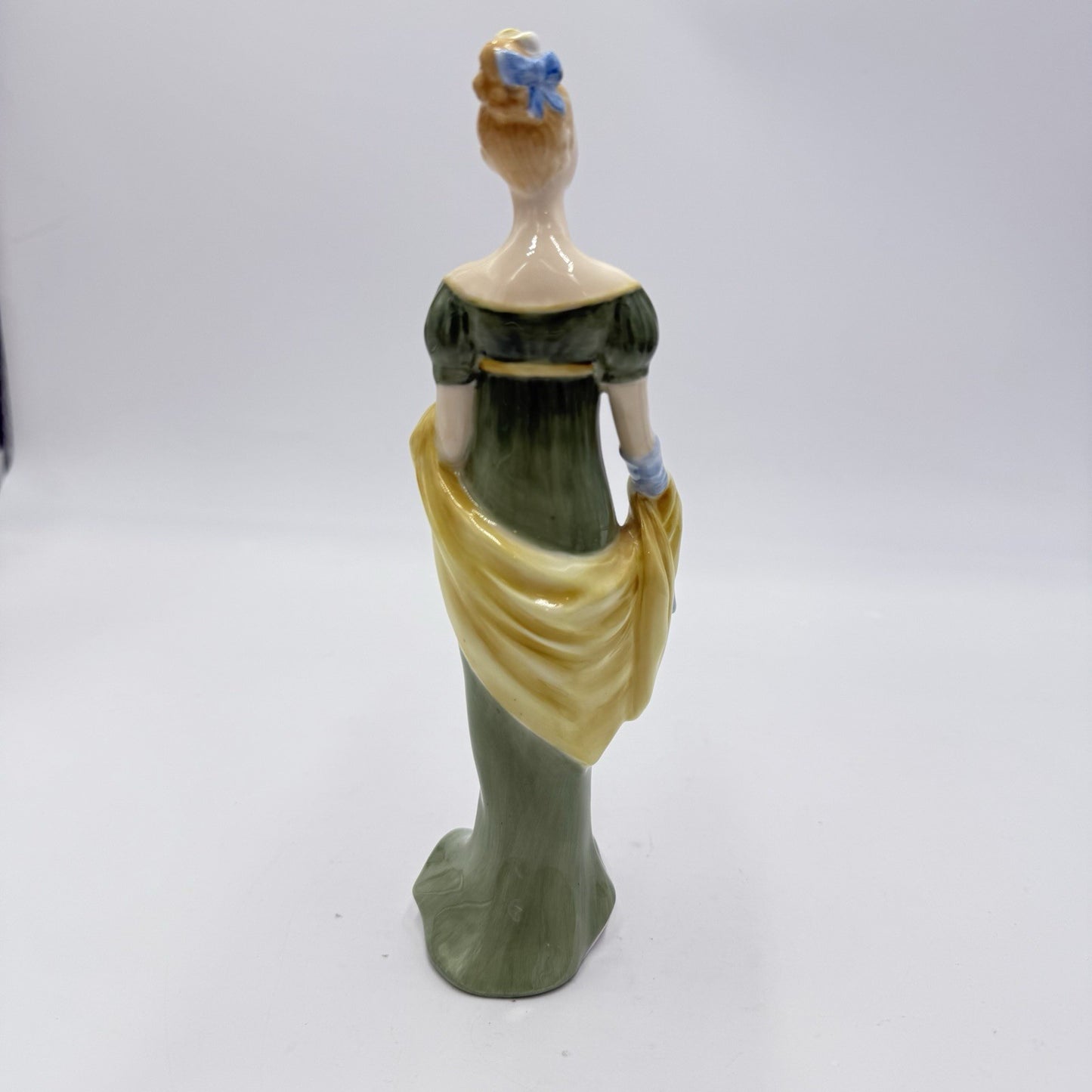 Royal Doulton Lorna PorcelainGreen Dress Yellow Shawl Figurine England #HN2311