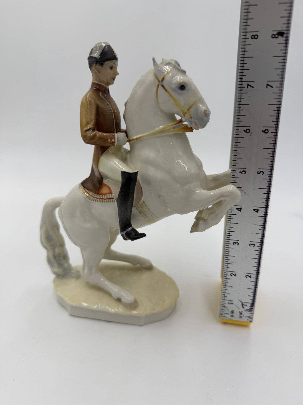 Hutschenreuther Germany Porcelain Lipizzaner Horse & Rider Figurine 145/1247