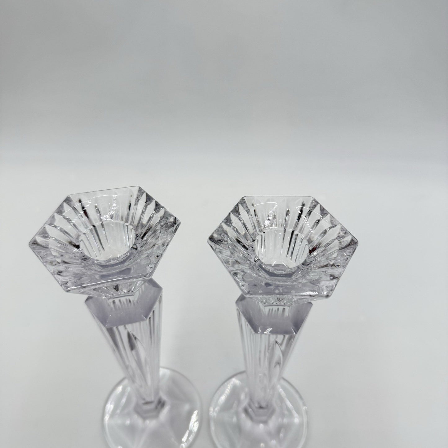 Marquis By Waterford Crystal Festivale Candle Holders 7.75" Set Of 2 Germany