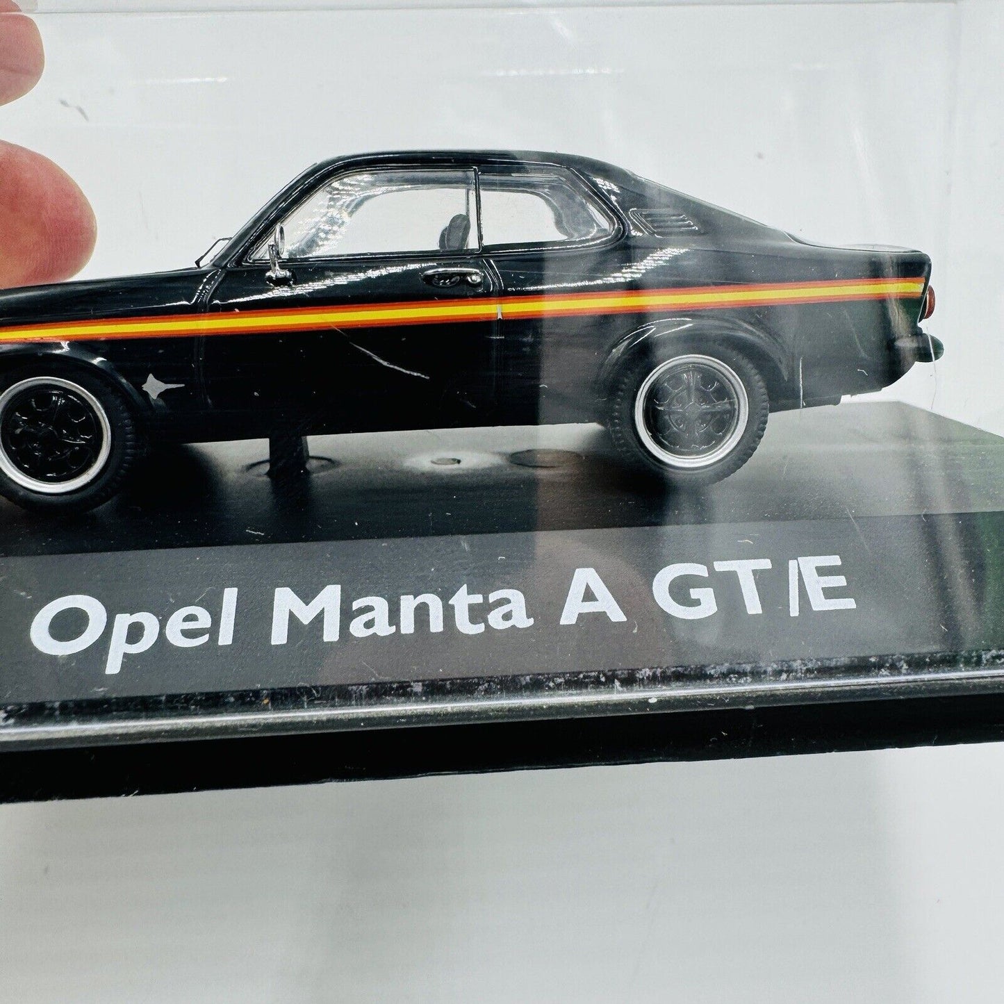 Schuco Opel Manta A GT /E Hellgrün 1:43 Acrylic Box Black Car Diecast Vintage