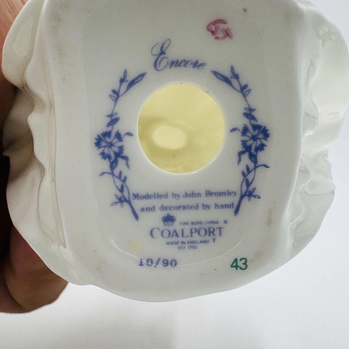 Coalport Porcelain England Heart To Heart Encore Fashion Lady Figurine 5”