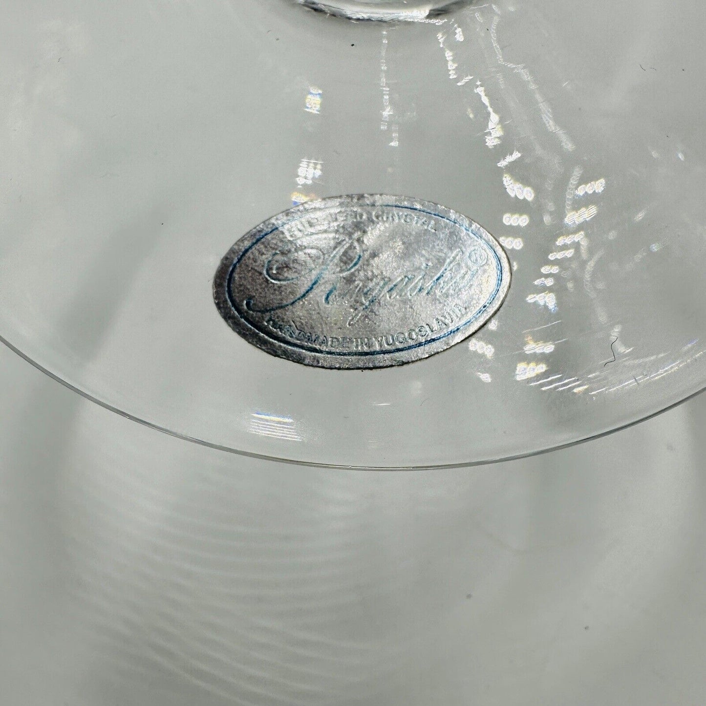 Rogaska Crystal Scalloped Wave Tall Candlestick Holders 10 1/2in Clear Vintage