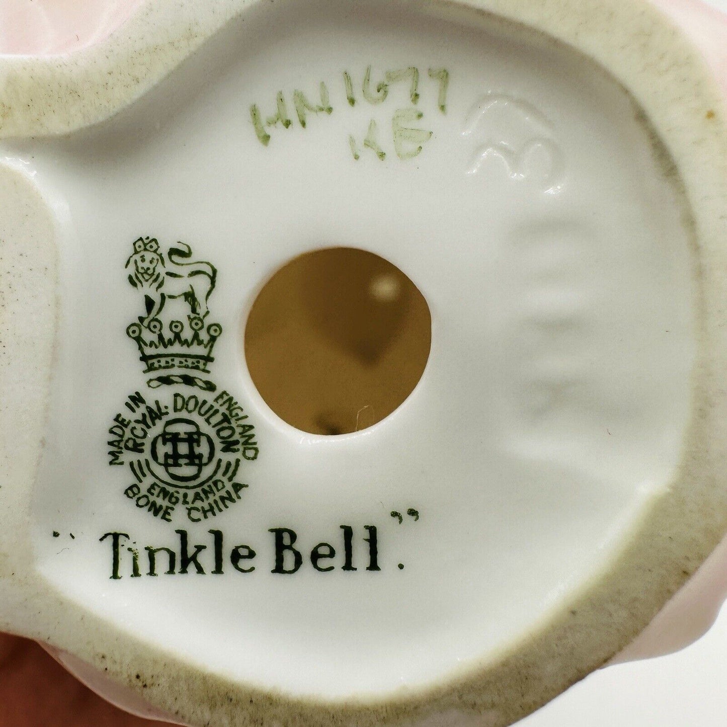 Royal Doulton Figurine Tinkle Bell Pink Girl Basket HN 1677 Porcelain England