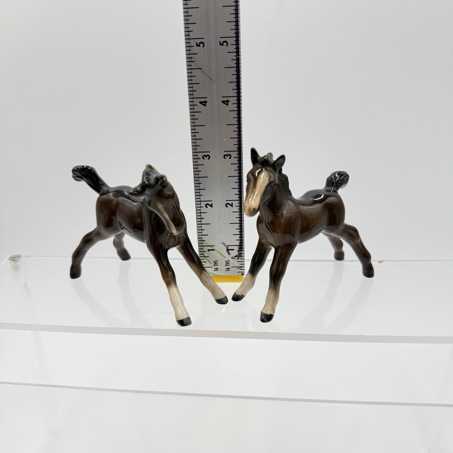 Vintage Beswick England Porcelain Glazed Painted Horses Foals Figurines