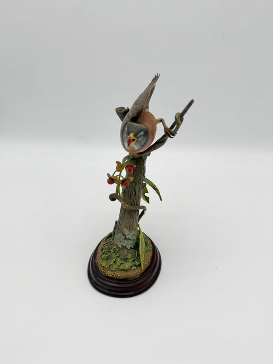 Rare Danbury Mint Autumn Bounty BY JEFF RECHIN American Robin Bird Figurine