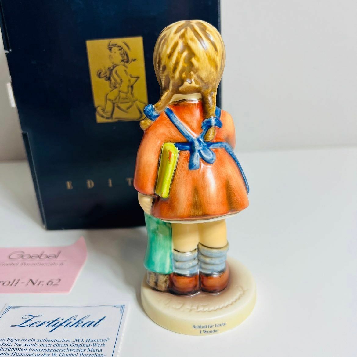 Goebel Hummel I Wonder Books Figurine Learning School Girl #486 German Sculpture