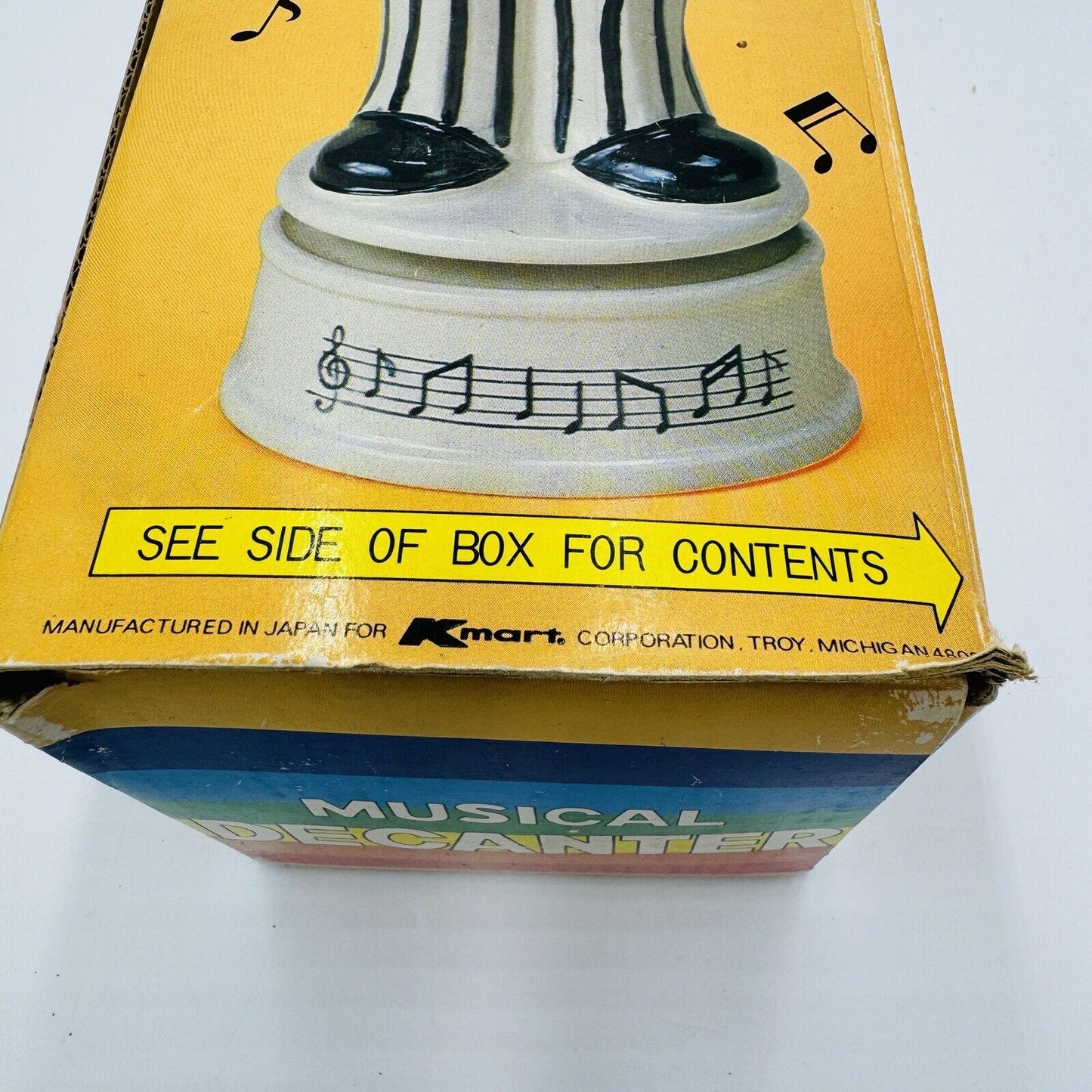 VINTAGE Musical Decanter Sad Hound Dog WORKS Ice Bag Cork Topper NIB 13"