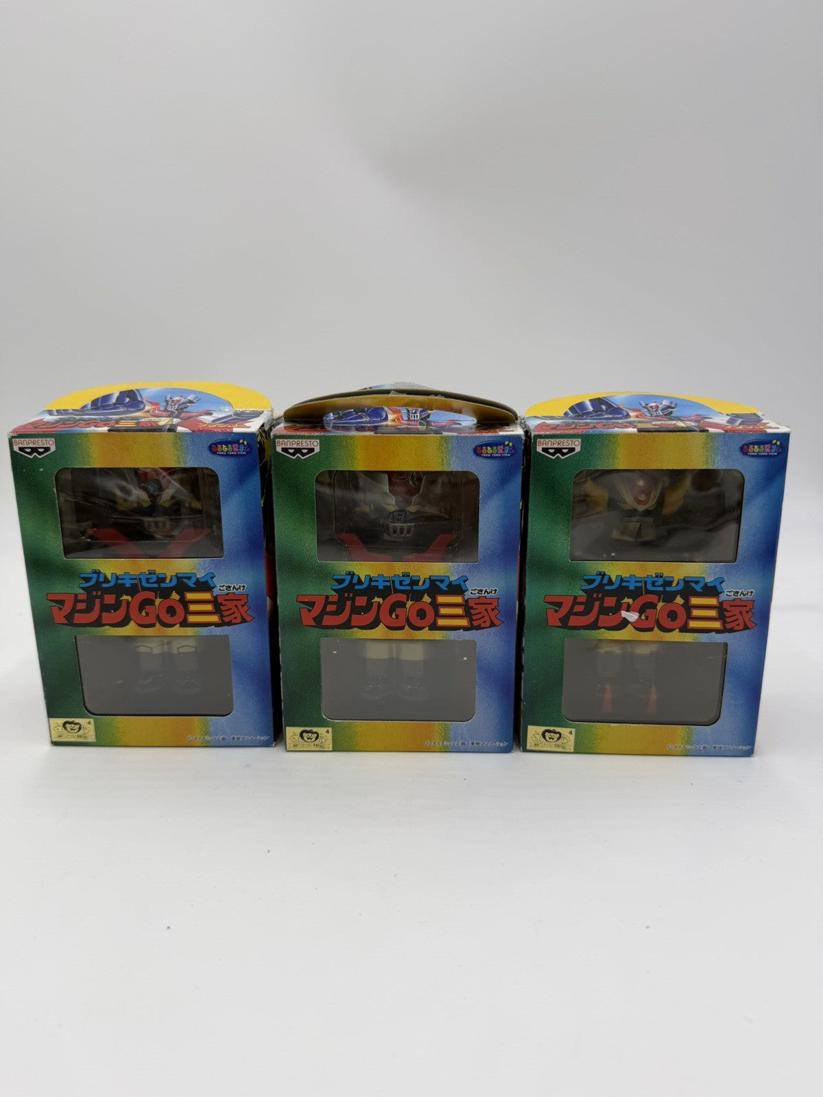 Banpresto Mazinger Z Tin Wind-up 3 Figure Set MazinGO Great Grendizer Japan Rare