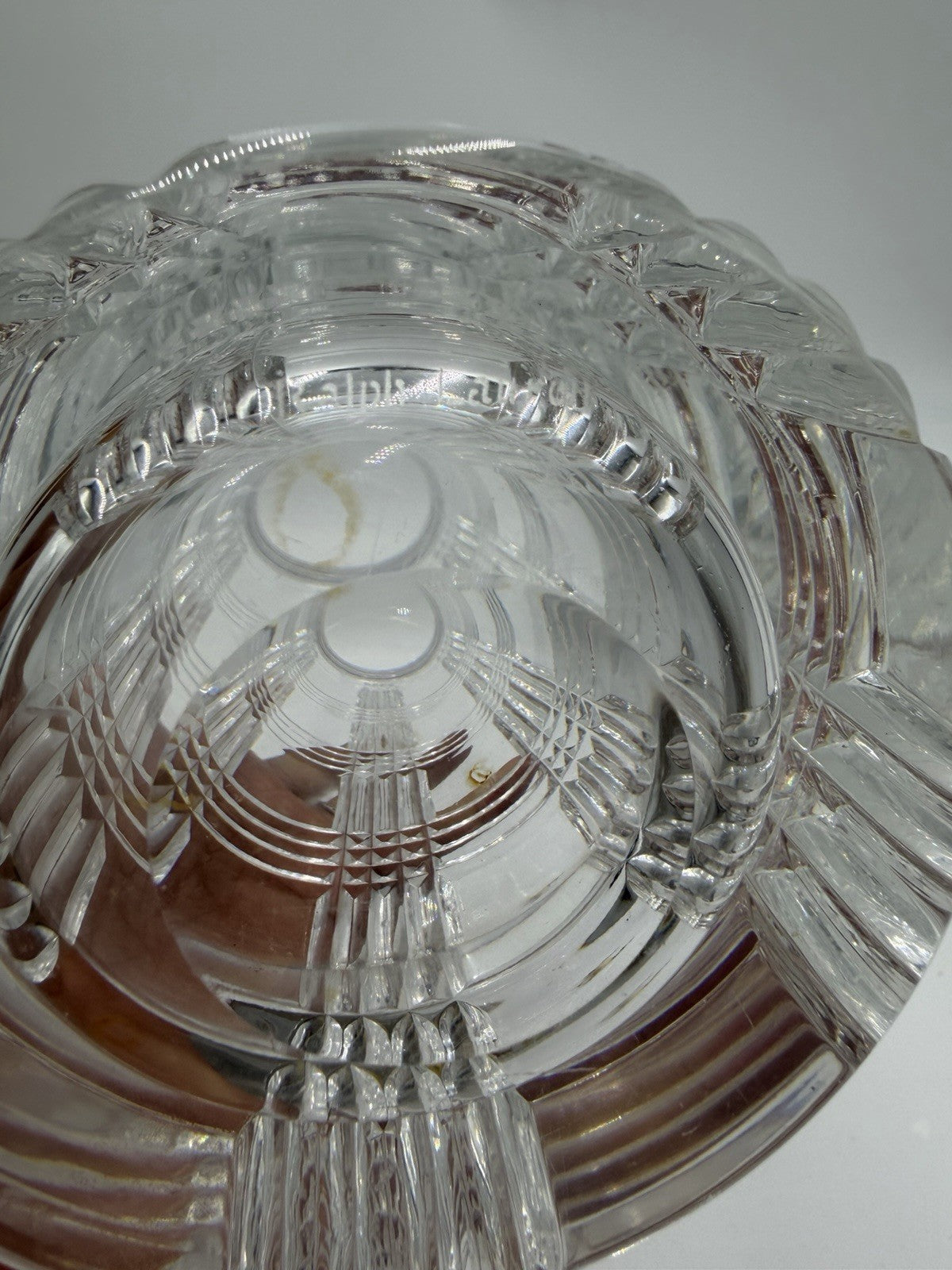 Ralph Lauren Crystal Flower Vase Large Straight Vase Glen Plaid Vintage 12 Inch