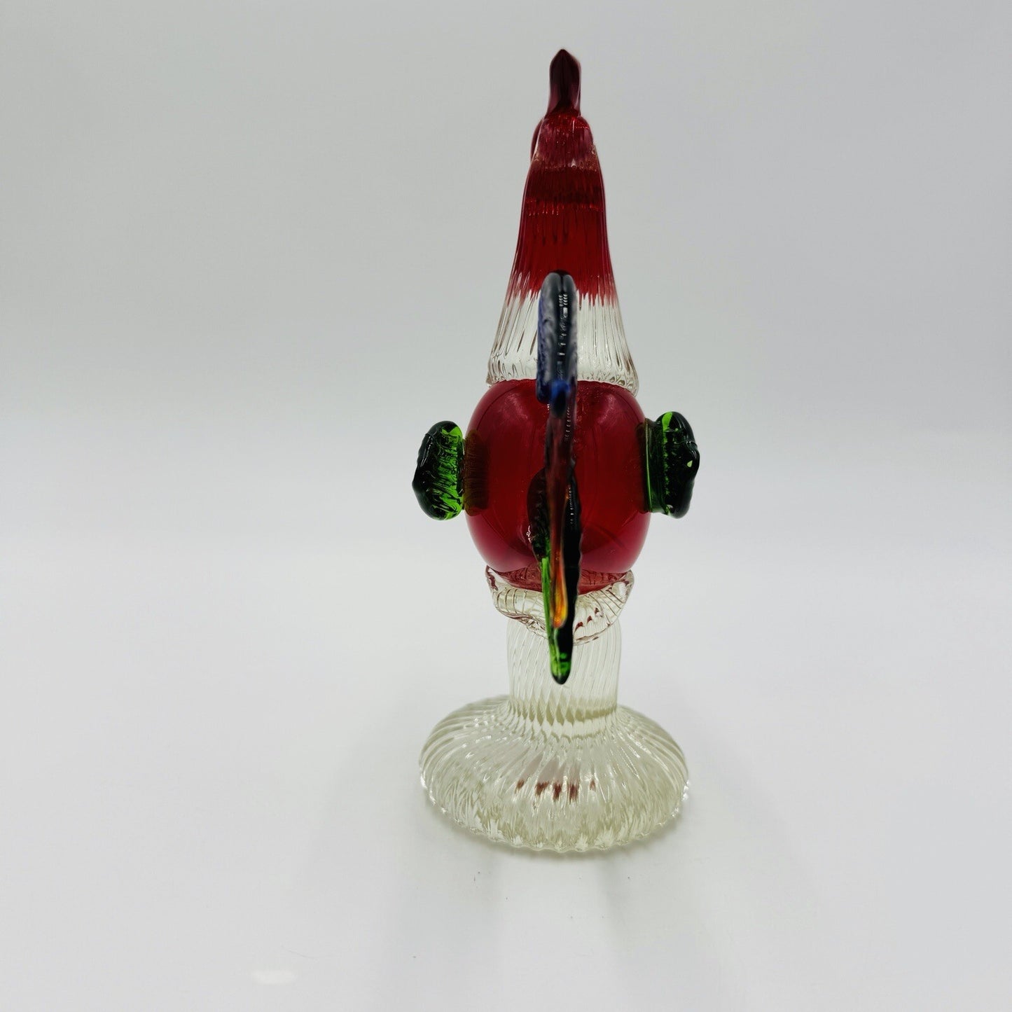 Hand Blown Art Glass Multicolor Rooster Figurine Hand Crafted Chicken Bird 7in