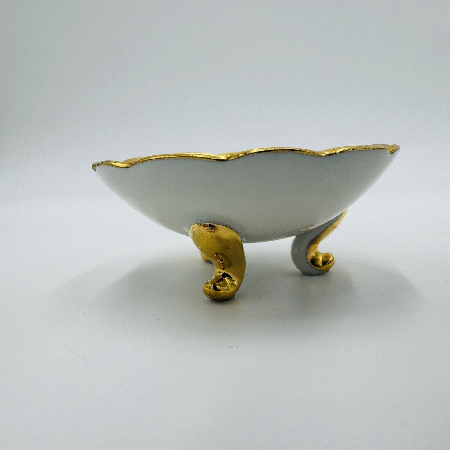Limoges France Porcelain Miniature Painted Set Mini Vase Urn Bowl