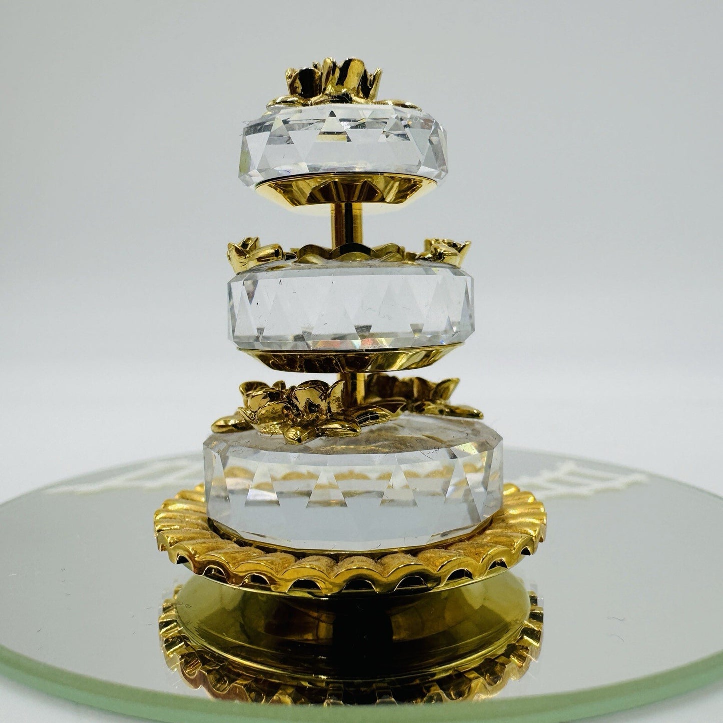 Swarovski Austria Crystal Memories Wedding Cake 3-Tier Cake Miniature Figurine