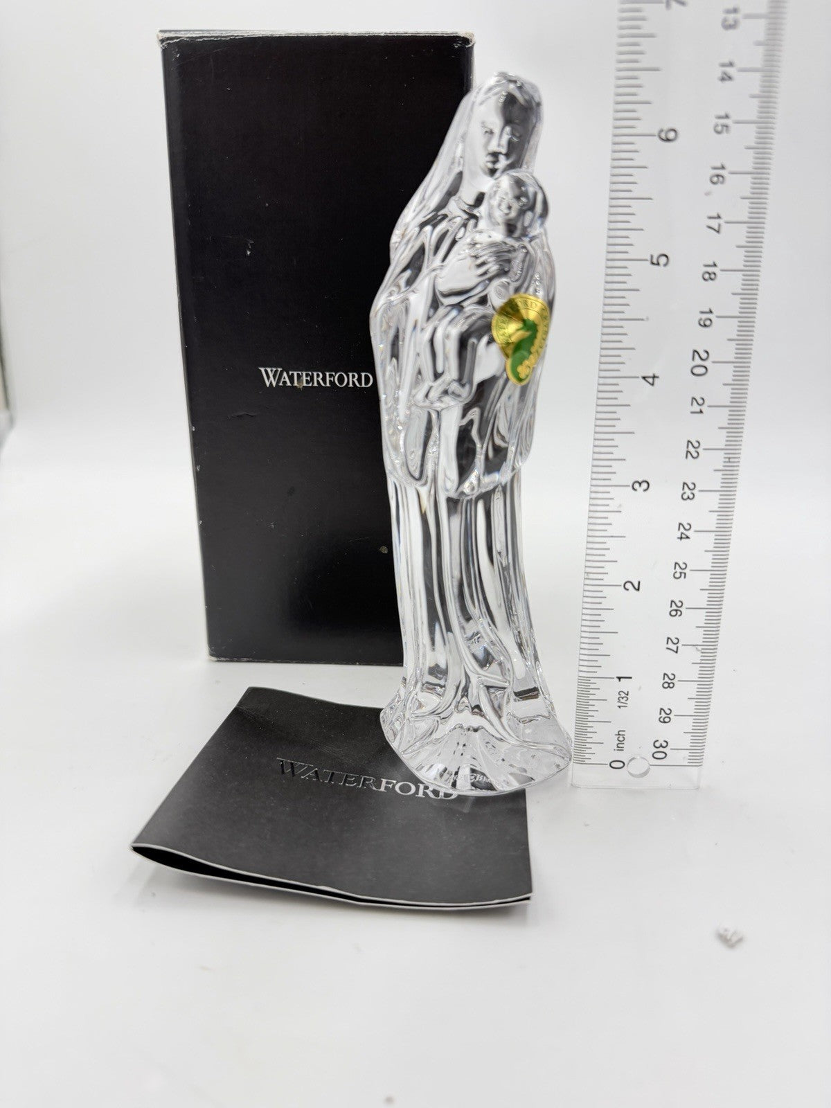 Waterford Crystal Slovenia Mother & Child Crystal 7” Figurine Nativty Mary Jesus