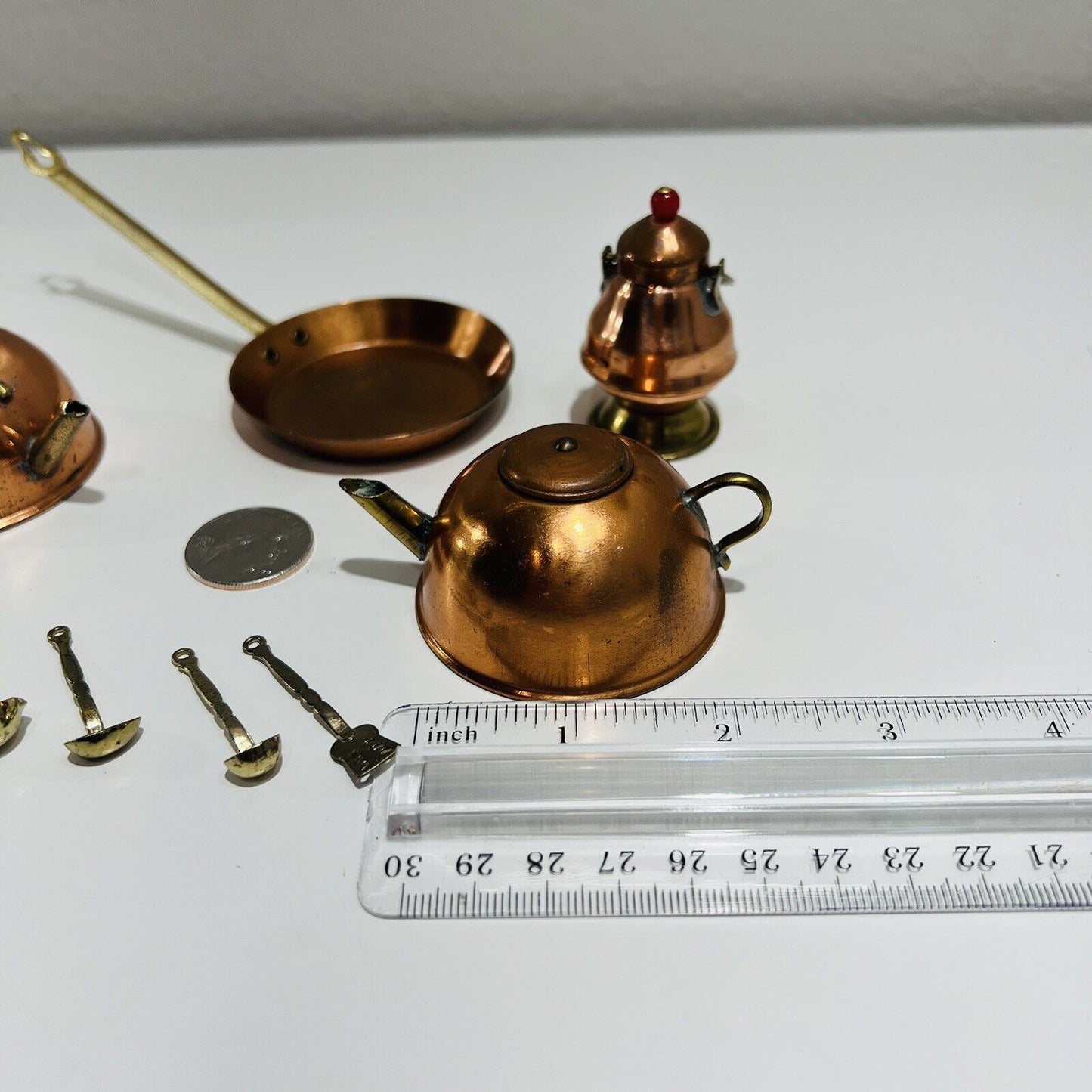 American Girl Compatible Camping Set 9 Pieces Copper Pots England Collectibles