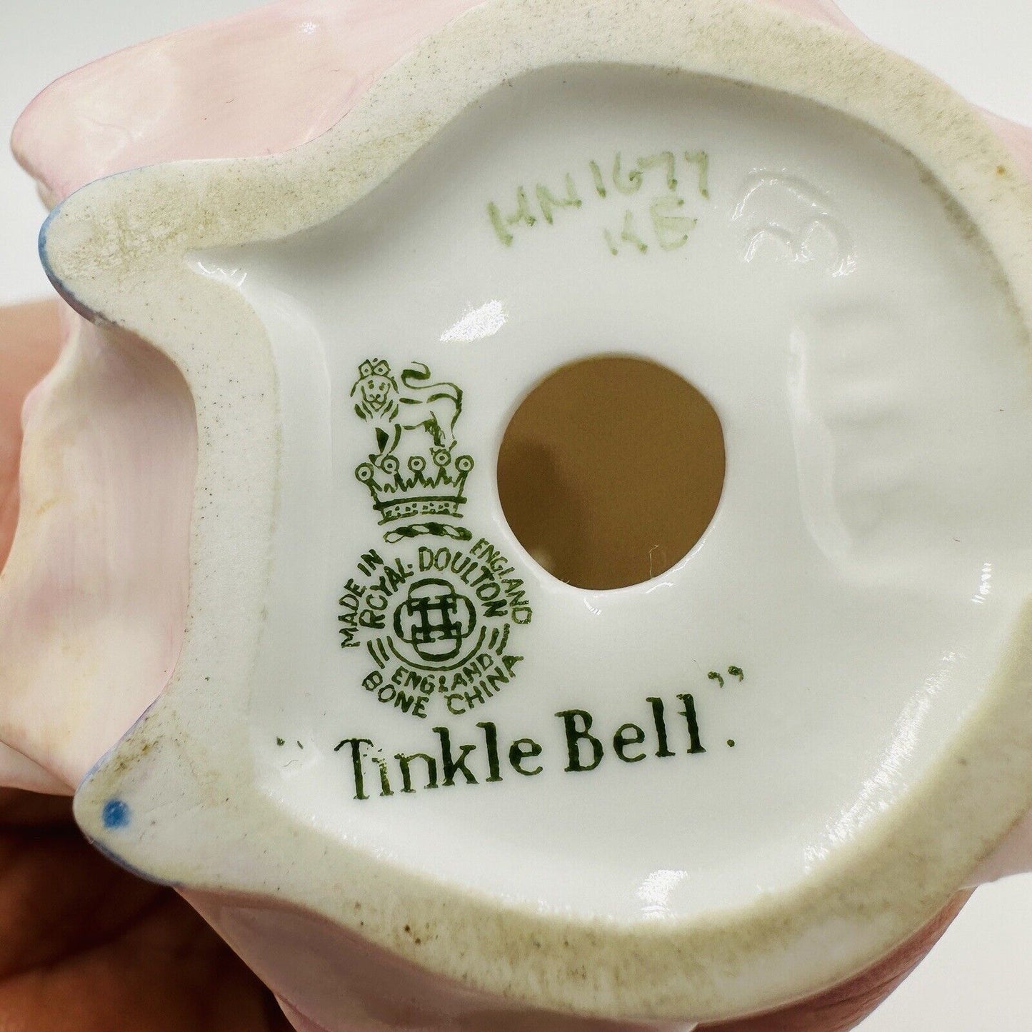 Royal Doulton Figurine Tinkle Bell Pink Girl Basket HN 1677 Porcelain England