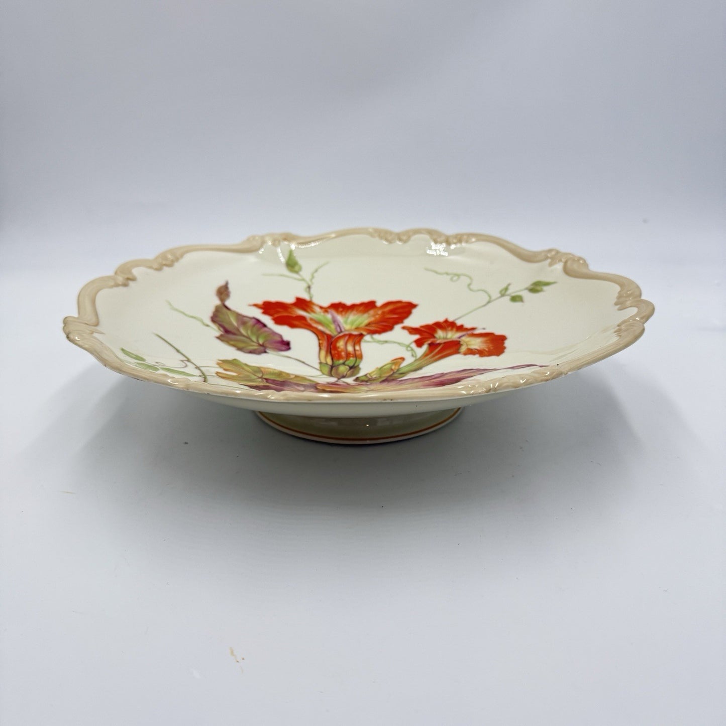 Rosenthal Pompadour Godesberg Porcelain footed serving bowl early 20th C Floral