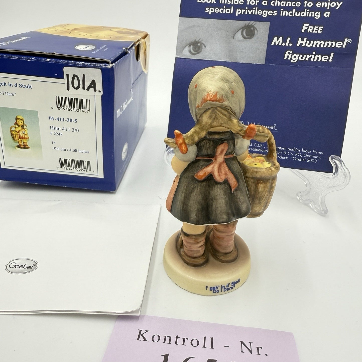 Hummel Goebel Do I Dare? #2248 Girl W/Basket Figurine Porcelain Germany Boxed