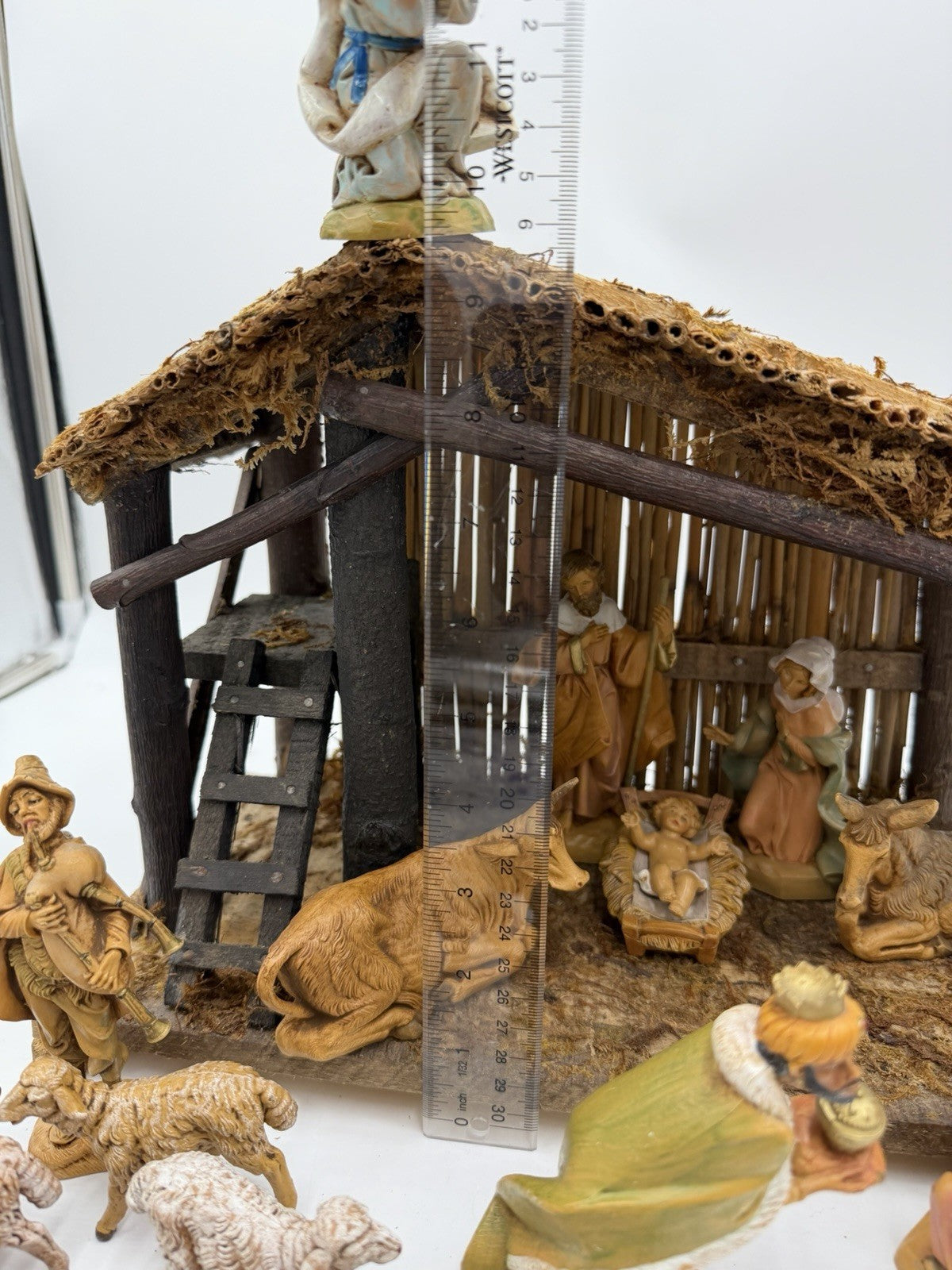 Vintage Fontanini Italy Nativity 22 Pcs + Stable Set Christmas 5” Figurines