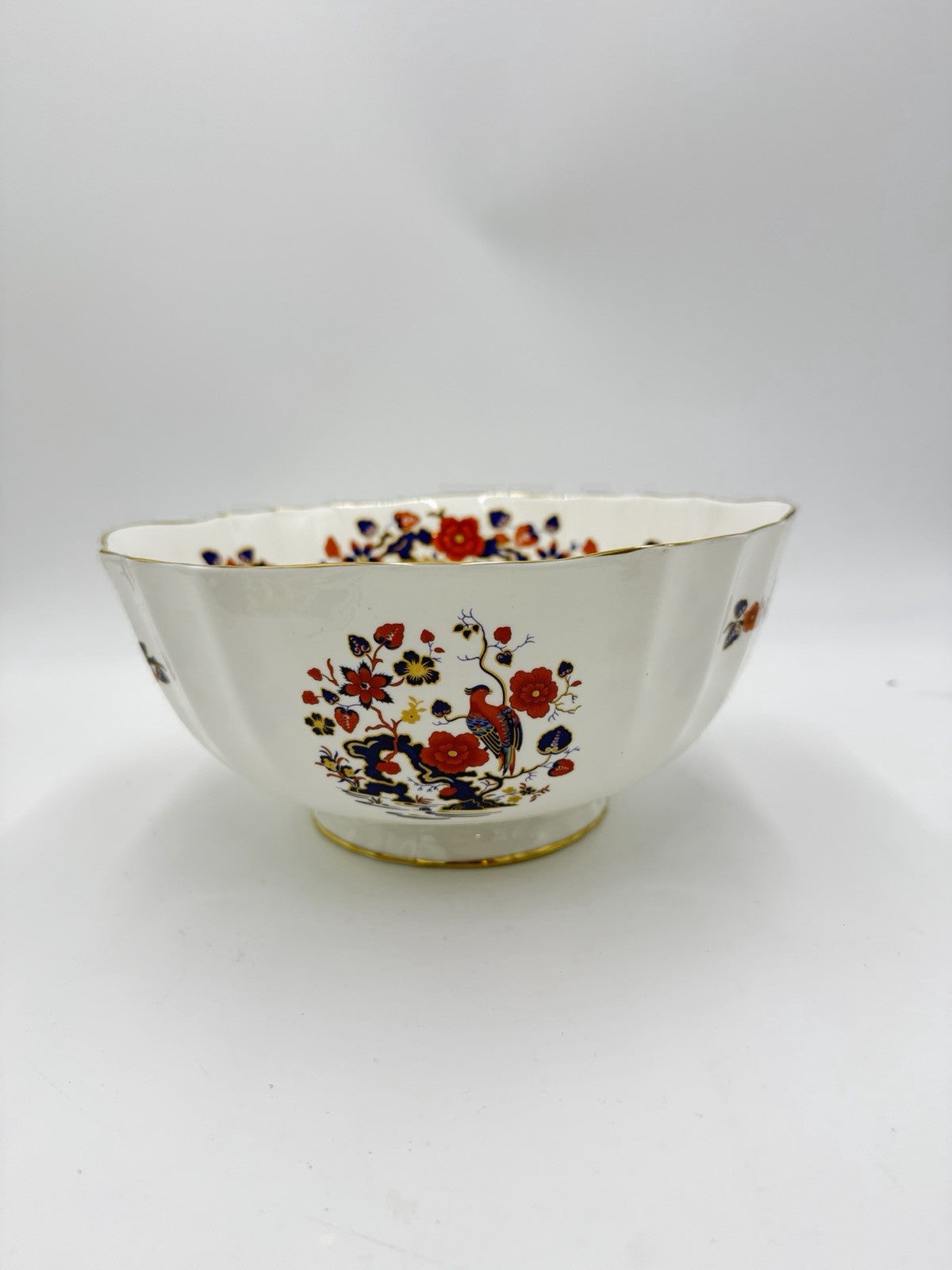 Large Aynsley Bird of Paradise fine bone china fruit Serving centerpiece bowl