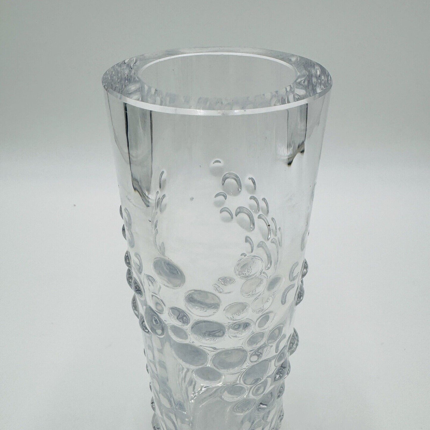 Bengt Edenfalk for Skruf Vase Swedish Art Glass 1970's 8in